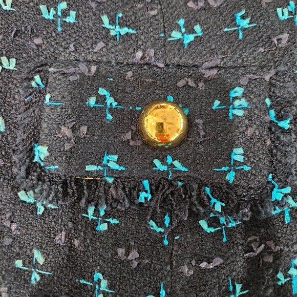 STS Sail To Sable Size 8 Tweed Mini Skirt Navy Academia Clueless Preppy - Picture 5 of 11